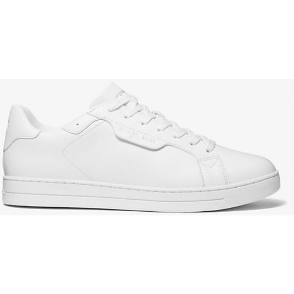 Michael Kors MENS Keating Leather Sneaker Lace Up in Optic White Sz.8 New in Box